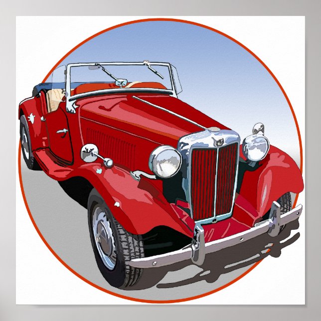 Red MG TD Poster (Vorne)