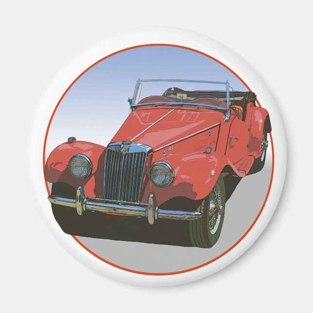 Red MG TF Magnet (Vorne)