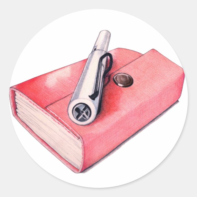 Red Mini Sketchbook Sticker (Vorderseite)