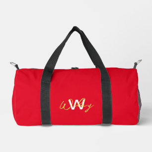 Red Minimal Business Duffle Bag