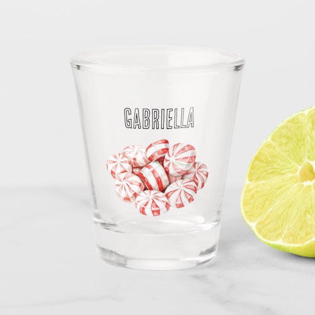 Red Mint Peppermint   Schnapsglas (Vorderseite)