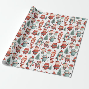 Red Mint Rentier Bear Weihnachtsfeiertag Geschenkpapier