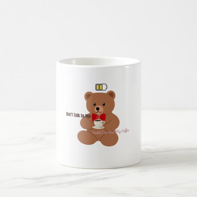 Red mir nichts – Coffee Bear Design Kaffeetasse (Mittel)