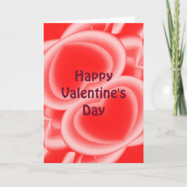 Red Mirrored Hearts Feiertagskarte