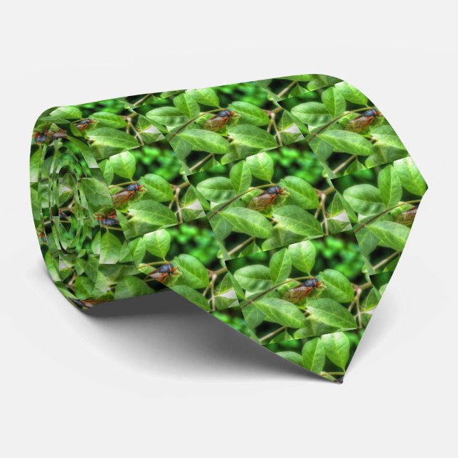 Red Mit Augen Cicada Krawatte (Gerollt)