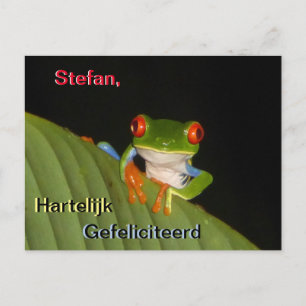 Red Mit Augen Gaudy Night Frosch Geburtstagskarte Postkarte