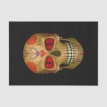 Red Mit Augen Sugar Skull Zombie Tissue Paper