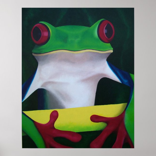 Red Mit Augen Tree Frog Poster (Vorne)
