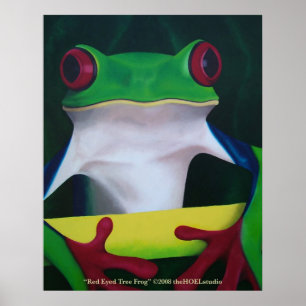 Red Mit Augen Tree Frog Poster