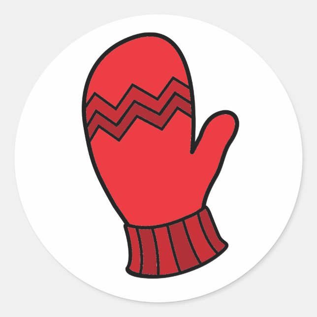 Red Mitten Sticker (Vorderseite)