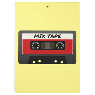 Red Mix Tape - 80er und 90er Retro Inspiriert Gesc Klemmbrett