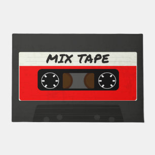 Red Mix Tape - 80er und 90s Retro Geschenk Fußmatte