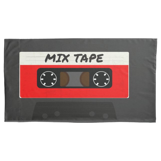 Red Mix Tape - 80er und 90s Retro  Geschenk Kissenbezug (Vorderseite)
