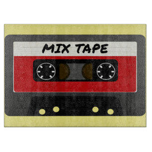 Red Mix Tape - 80er und 90s Retro  Geschenk Schneidebrett