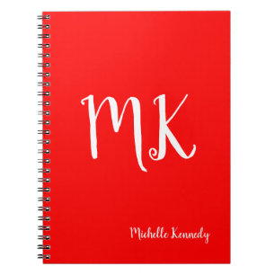 Red Modern Beruflich Personalisiert Notizblock