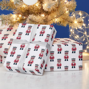 Red Modern Christmas Nutcracker Geschenkpapier
