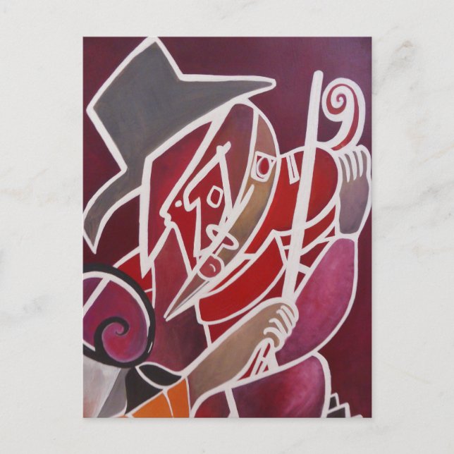 ''Red monochromatic'' Postkarte (Vorderseite)