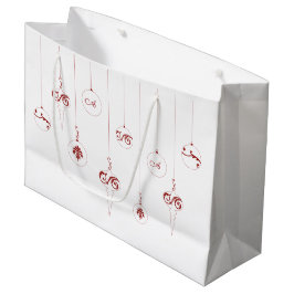 Red Monogram Bauble Christmas Ornaments Geschenkta Große Geschenktüte