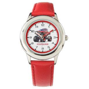Red Monster Truck Children's eWatch Armbanduhr