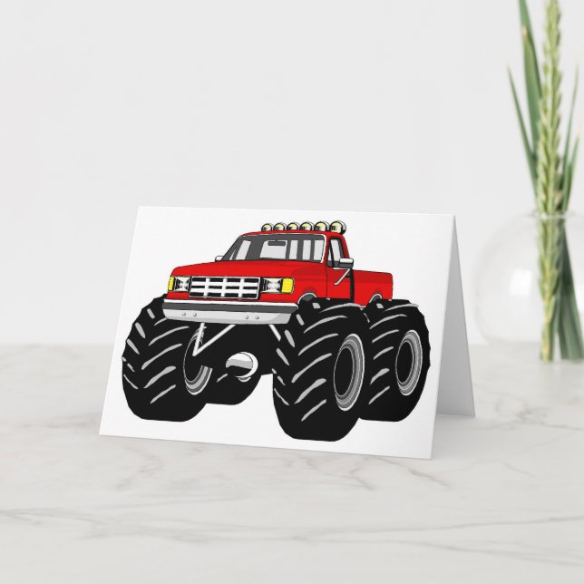RED MONSTER TRUCK KARTE (Vorderseite)