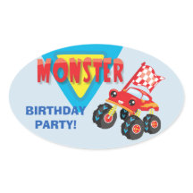 Red Monster Truck Kindergeburtstag Party