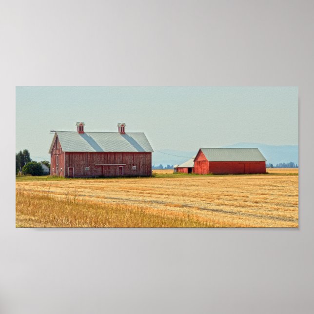 Red Montana Barns Poster (Vorne)