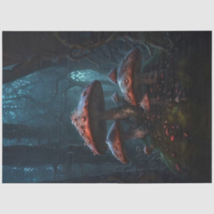Red Moody Mushrooms - Ein dunkles Dreamscape-Dekou Seidenpapier
