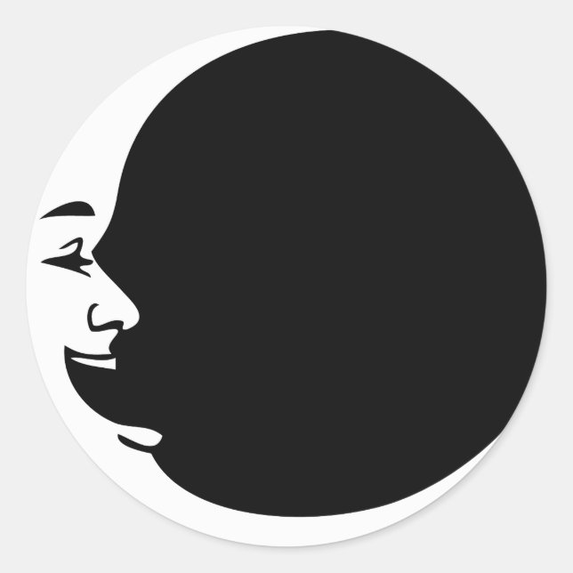 Red Moon Lila Moon Green Moon White Laughman Runder Aufkleber (Vorderseite)