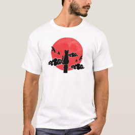 Red Moon Ninja Cat Tee