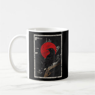 Red Moon Raven Black Crow Kaffeetasse