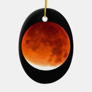 Red Moon Risiing Keramikornament