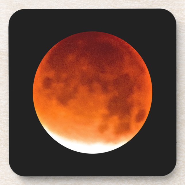 Red Moon Risiing Untersetzer (Vorderseite)