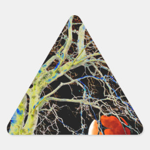 Red Moon Rising Dreieckiger Aufkleber