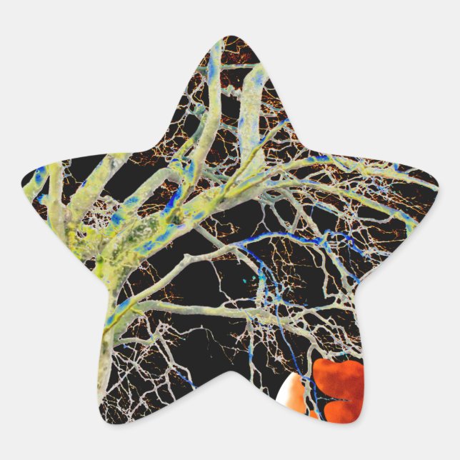 Red Moon Rising Stern-Aufkleber (Vorderseite)