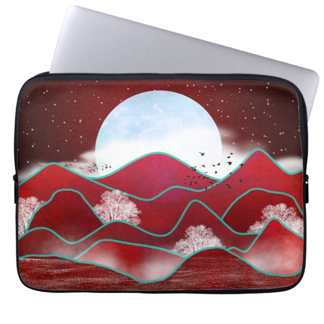Red Moonrise Laptopschutzhülle (Vorderseite)