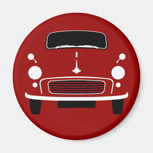 Red Morris Minor Kühlschrank Magnet (Vorne)