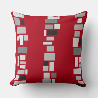Red MOSIAC TILES DESIGN Retro Throw Kissen
