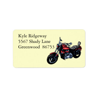 Red-Motorrad-Adresse Adressaufkleber