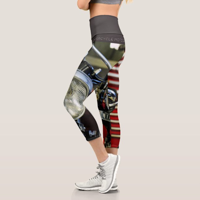 Red Motorrad Motorrad Fahrrad Garage Capri Leggings (Links)