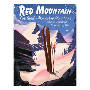 Red Mountain British Columbia, Kanada Skiposter Fotodruck