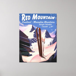 Red Mountain British Columbia, Kanada Skipposter Leinwanddruck