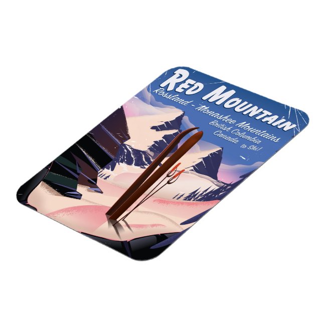 Red Mountain British Columbia, Kanada Skipposter Magnet (Linke Seite)