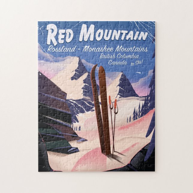 Red Mountain British Columbia, Kanada Skipposter Puzzle (Vertikal)