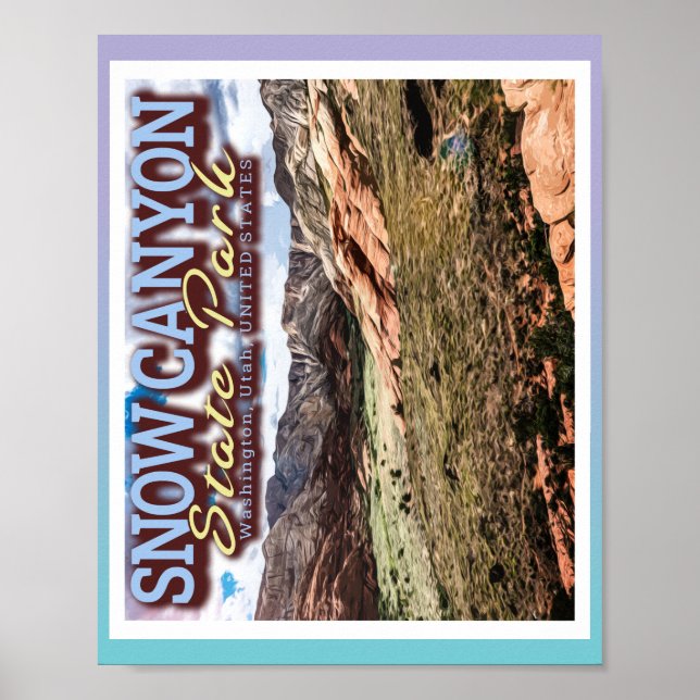 RED MOUNTAINS - SNOW CANYON STAAT PARK - UTAH USA POSTER (Vorne)