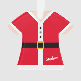 Red Mrs Claus Anzug Personalisiert Weihnachten Ornament