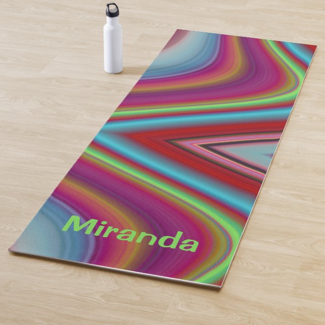 Red Multicolor Line Muster Yoga Mat Yogamatte (Beispiel)