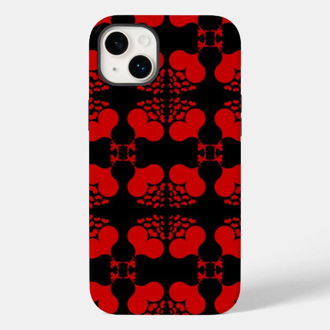 Red Multiple Shooting Hearts Case-Mate iPhone Hülle (Rückseite)