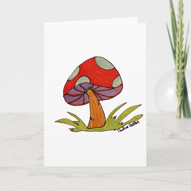 Red Mushroom Blank Card Karte (Vorderseite)