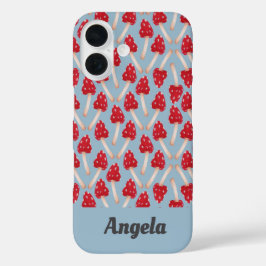 Red Mushroom - Blue iPhone 16 Hülle