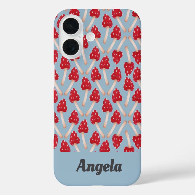 Red Mushroom - Blue Case-Mate iPhone Hülle (Rückseite)